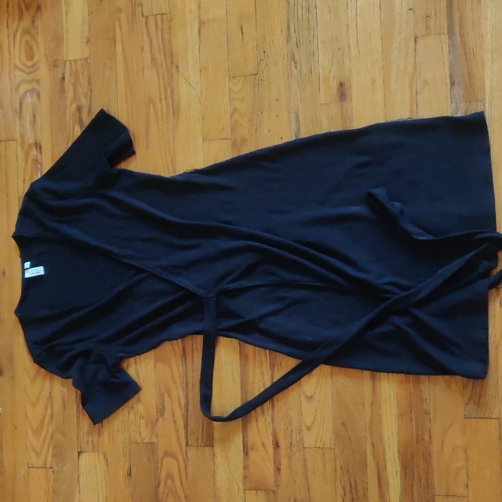 & other stories black wrap dress